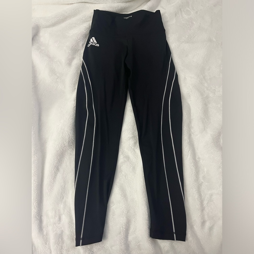 Adidas SMT Tight Black Leggings with White Details